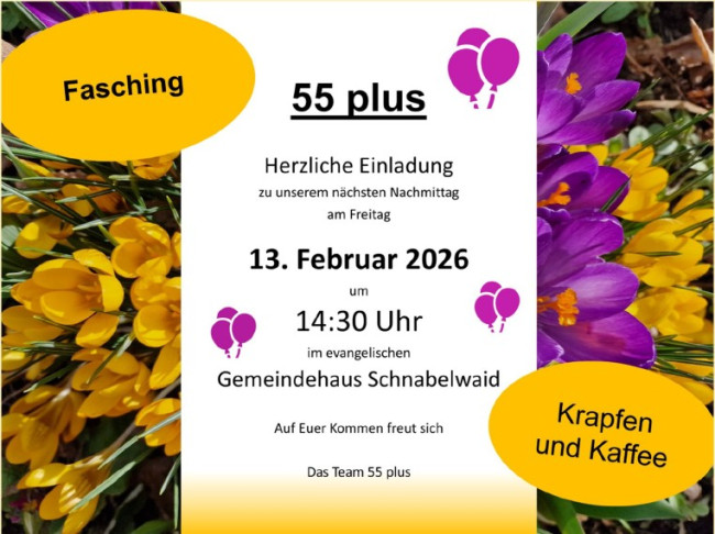 55 Plus Fasching am 13.02.